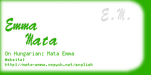 emma mata business card